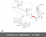 HSSL0169 HOSU Тяга стабилизатора переднего TOYOTA AVENSIS/CALDINA 03-/COROLLA/IPSUM/NOAH/ALLION/PRIUS/HYUNDAI SOLA