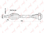 CD1139 LYNXAUTO ПРИВОД В СБОРЕ R, SKODA OCTAVIA(1Z/5E) 1.4-1.8 09-, VW GOLF VI-VII 1.4-1.8 09-