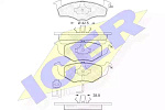 181590 ICER Колодки тормозные дисковые | перед |