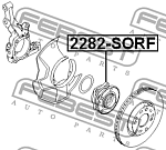 2282SORF FEBEST к-кт подшипника ступицы! \ Hyundai Santa Fe (Cm) 2006-2012