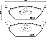 8DB355008591 HELLA Колодки тормозные дисковые | перед |