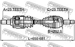 1214SOLLH FEBEST Привод передн левый HYUNDAI ACCENT 11/BLUE USA 2011- 1214-SOLLH